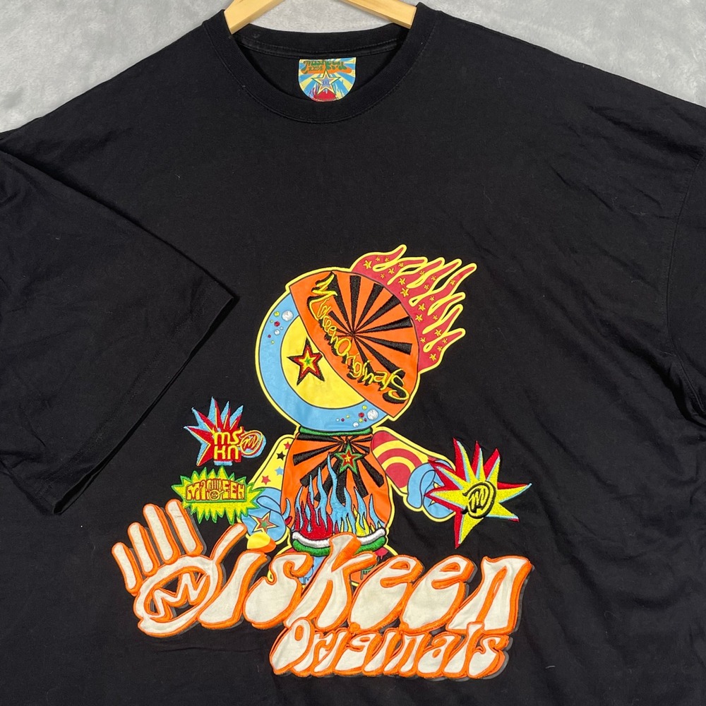 Miskeen Originals Black Graphic T-Shirt Oversized Streetwear Art Tee 3XL Vintage